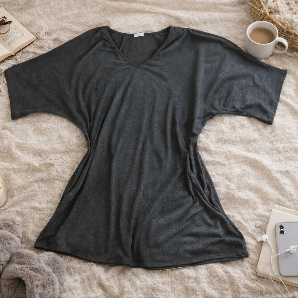 Grey shirt dress